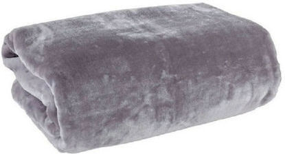 Nef-Nef Homeware Loft Κουβέρτα Βελουτέ Μονή 160x220εκ. Grey