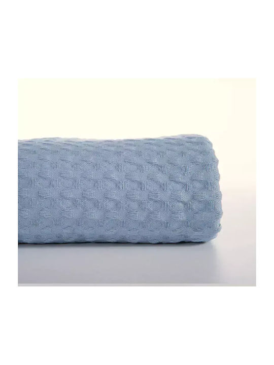 Nef-Nef Homeware New Golf Pătură Piqué Semidublă 180x240 cm Albastră