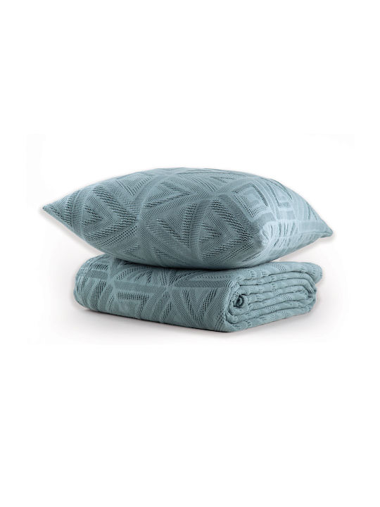 Nef-Nef Homeware Aston Pique Blanket Double 230x250cm Cloud