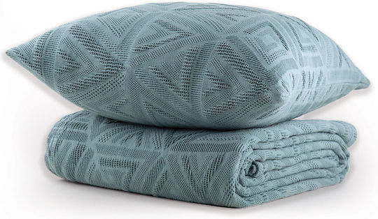 Nef-Nef Homeware Aston Pique Blanket Double 230x250cm Cloud
