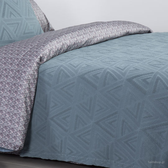 Nef-Nef Homeware Aston Pique Blanket Double 230x250cm Cloud