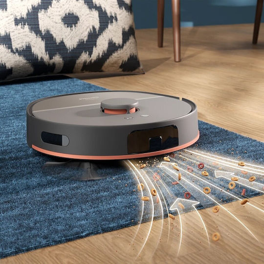 Philips HomeRun 5000 Series Robot Vacuum Cleaner with Laser Mapping & Suction Power 10000Pa Gray