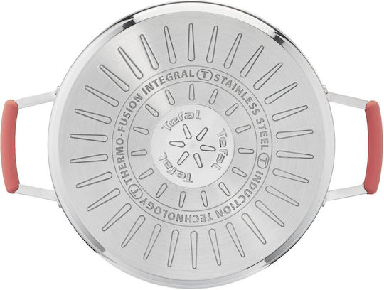 Tefal Opti Space Pots Set from Stainless Steel 3 Pieces
