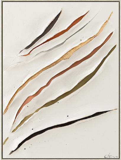 Gemälde Weiß Multi Color Kratzer 60x80 cm