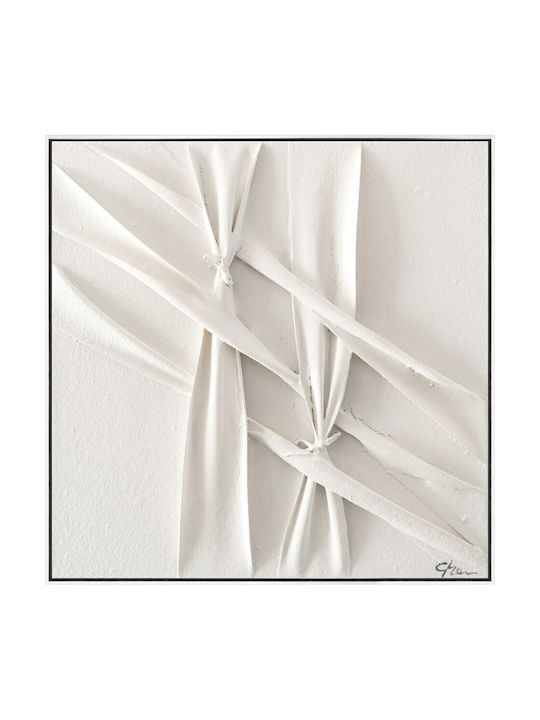 Painting White Fabric Ties 60x60cm