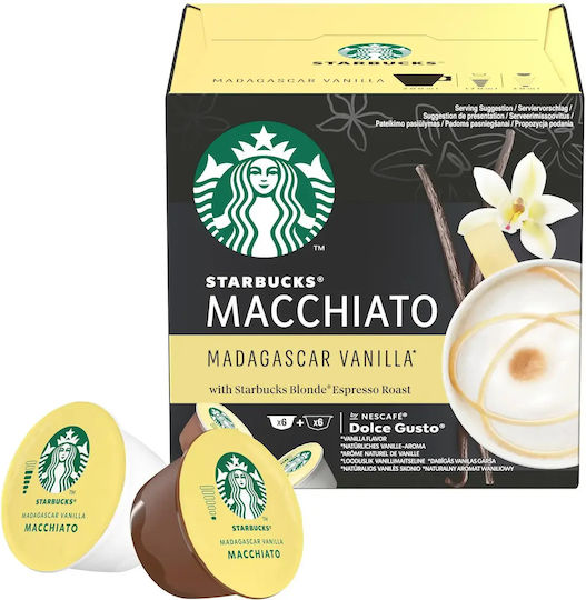 Starbucks Капсули Еспресо Ванилия Съвместими с машина Dolce Gusto 12капси