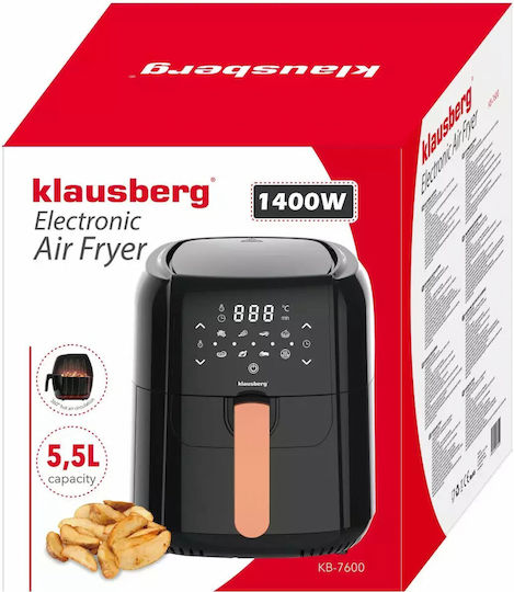 Klausberg Еър Фрайър 5.5лт Черен KB-7600