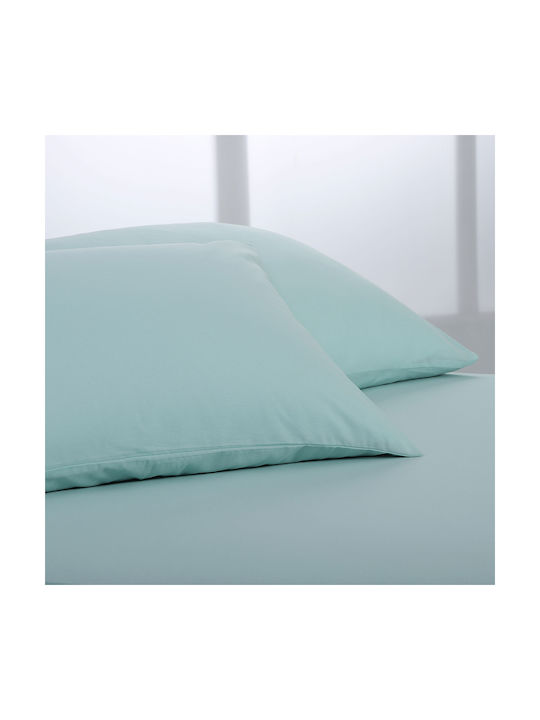 Silk Fashion Set Pillowcases with Envelope Cover Misty Jade 52x72cm