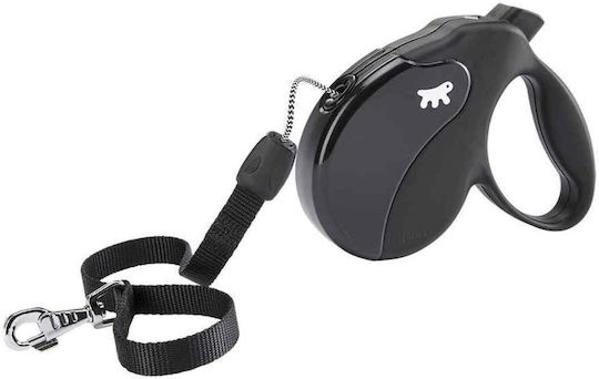 Ferplast Foldable Dog Leash/Lead Strap Amigo Cord in Black Color 5m up to 25kg