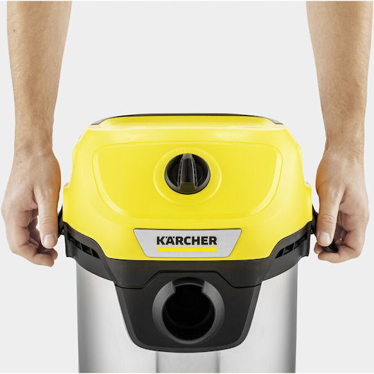 Karcher WD 3 S V-17/6/20 Car Aspirator Lichide / Solide 1000W cu Inoxidabil Recipient 17lt