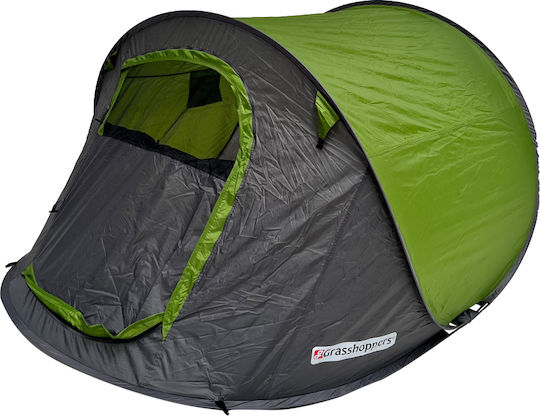 Grasshoppers Flash 2 Καλοκαιρινή Σκηνή Camping Pop Up Γκρι για 3 Άτομα 245x145x100εκ.