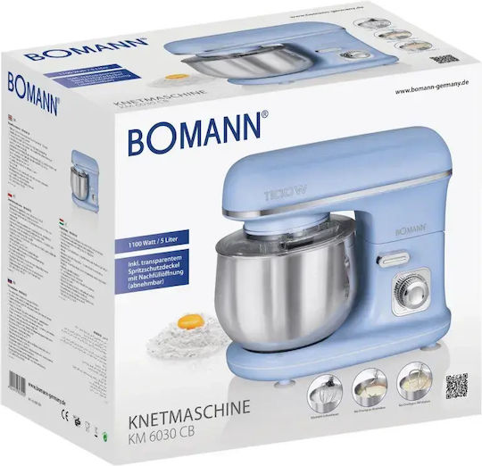 Bomann KM 6030 CB Кухненски робот 1100W с Неръждаем Казан 5л Син