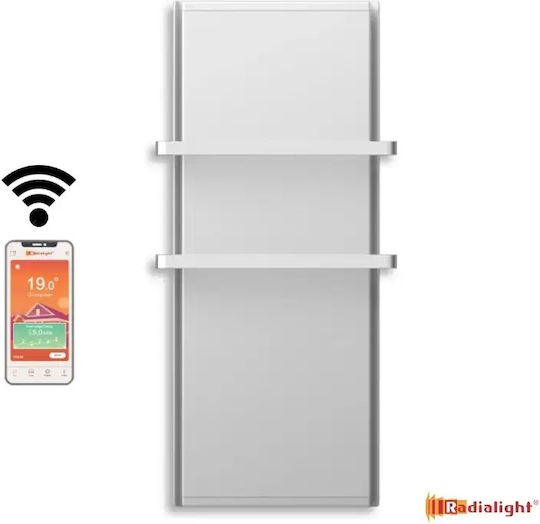 Radialight Icon 2B WiFi Electric Towel Rail with Glass Front 750W 95x45cm White