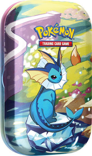 Pokemon Vaporeon Mini Prismatic Evolutions Tin Διάφορα Σχέδια
