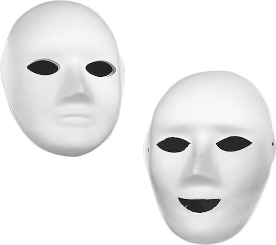 Carnavalista Kunsthandwerkliche Maske in Weißer Farbe