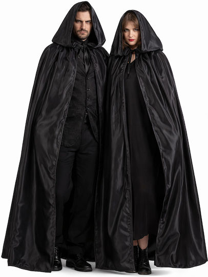 Cape Domino Black Satin 130cm