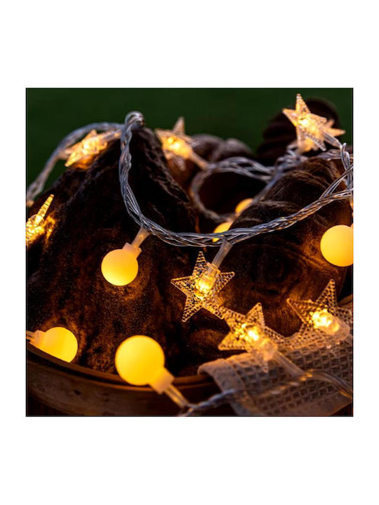 10 Lights LED 1.5m. Warm White USB in String 1pcs