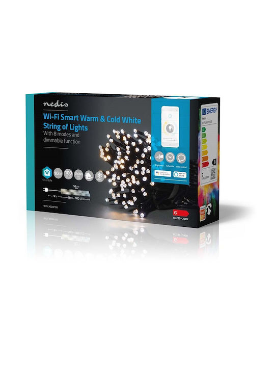 100 Lichterketten LED 15m. Weiße in Zeichenfolge 1Stück