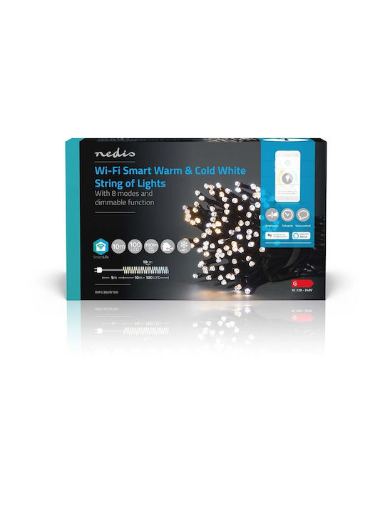 100 Lichterketten LED 15m. Weiße in Zeichenfolge 1Stück