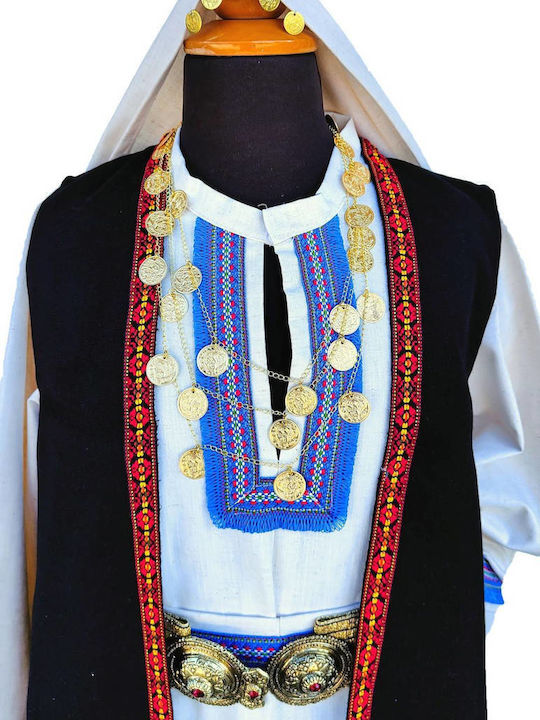 Costum Tradițional Copii Suliotă cu eșarfă