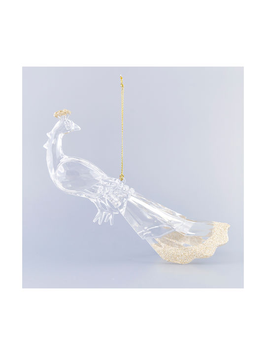 Set Ornamente Păuni Acrilice Aurii 17,8 cm 52 Bucăți