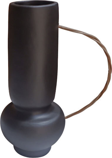 HomeMarkt Ceramic Vase Mibo Black 20.5x35cm