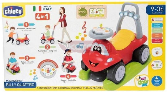 Chicco Billy Tier Lauflernhilfe mit Elterngriff Rot