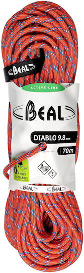 Beal Kletterseil mit Länge 70m Rot
