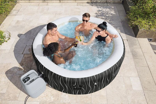 Bestway Runde Aufblasbare Schwimmbecken Mit Hydromassage 196x66cm Schwarze