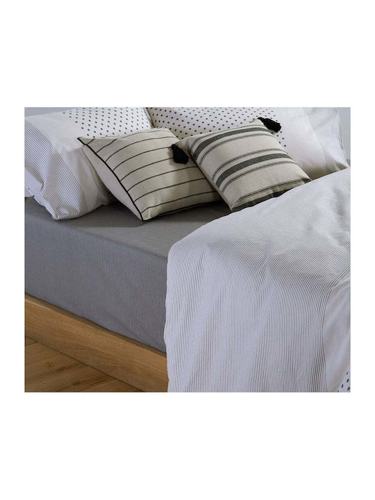 Nef-Nef Homeware Donter Bettlaken King Size mit Gummibettlaken 200x270cm Ecru (4 Stück)