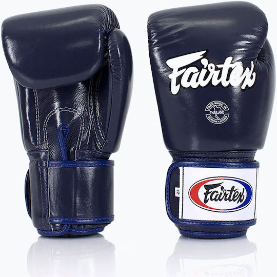 Fairtex Muay Thai Γάντια Πυγμαχίας Δερμάτινα για Αγώνα Μπλε