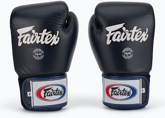 Fairtex Muay Thai Γάντια Πυγμαχίας Δερμάτινα για Αγώνα Μπλε