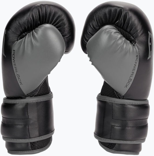 Everlast Powerlock 2 Γάντια Πυγμαχίας από Συνθετικό Δέρμα για Αγώνα Μαύρα