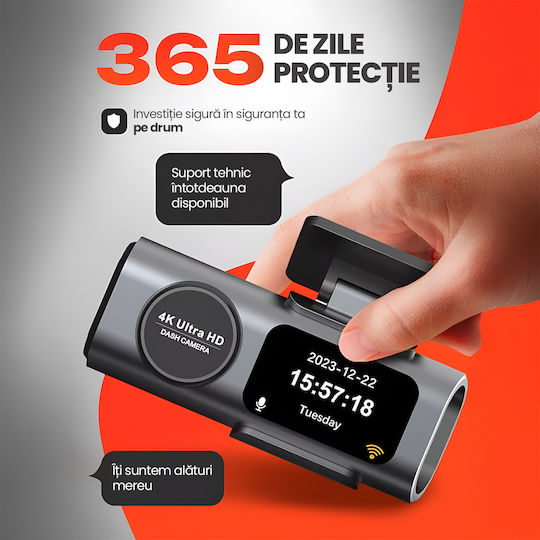 Комплект Камера DVR за Автомобил 4K Wi-Fi и Задна Камера