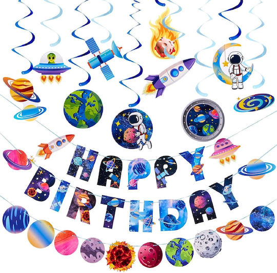 Children's Birthday Decoration Set Space Theme Decorations Garlands