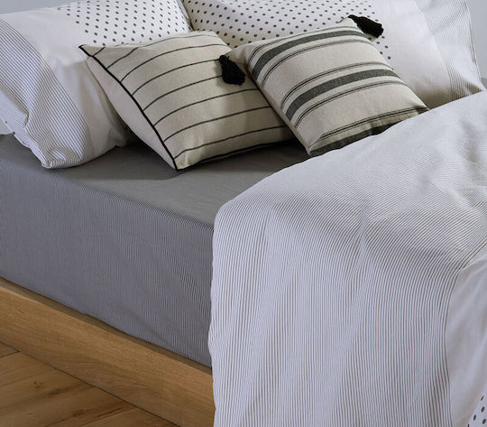 Nef-Nef Homeware Donter Double Bed Sheet Set 200x270 cm Ecru (4 Pieces)