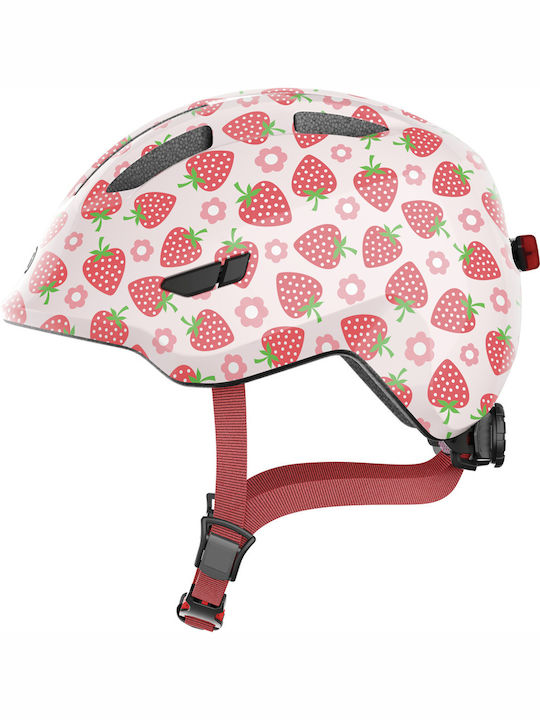 Abus Smiley 3.0 Kids' Helmet for City Bike Strawberry with LED Light