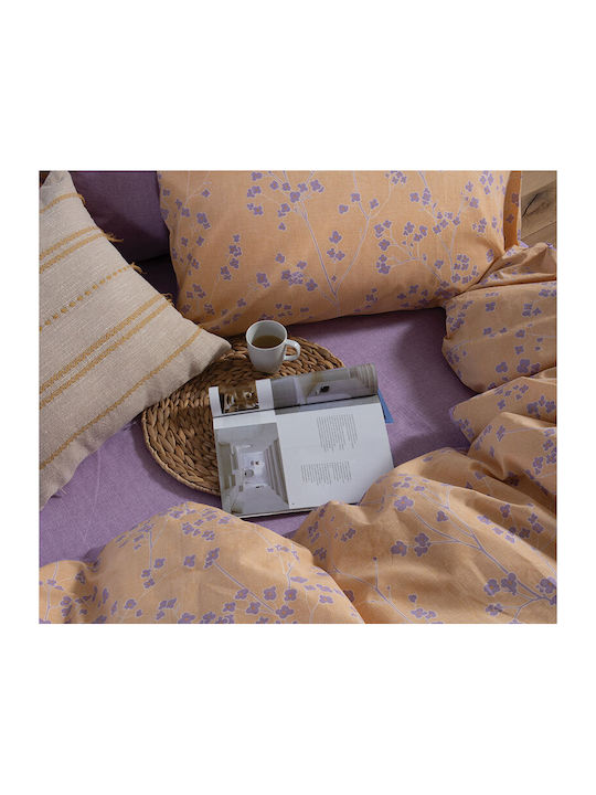 Nef-Nef Homeware Floriva Bettlaken Set Doppel 200x270cm Gelb (4 Stück)
