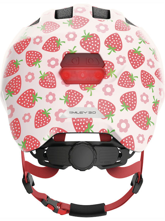 Abus Smiley 3.0 Kids' Helmet for City Bike Strawberry with LED Light