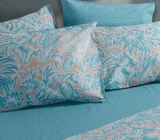 Nef-Nef Homeware Charisma Σετ Υπέρδιπλο 3τμχ 170x270+35εκ. με Λάστιχο Μπλε