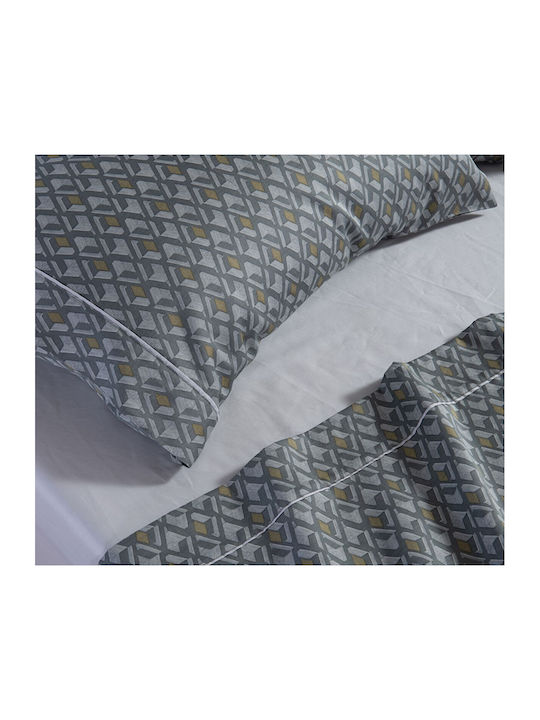 Nef-Nef Homeware Dominat Bettlaken Set King Size 270x280cm Grau (4 Stück)