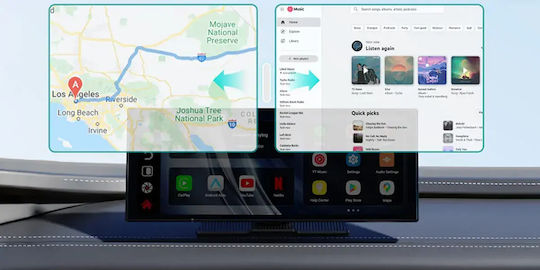 Ottocast Екран 11.4" Мултимедийен за Табло на Автомобил с Apple CarPlay / Android Auto / Bluetooth / GPS