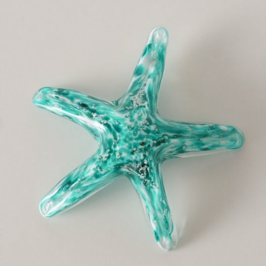 Starfish Decorative Glass Starfish 11 Cm Turquoise