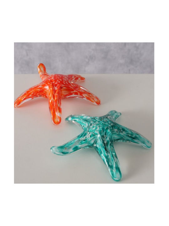 Starfish Διακοσμητικός Γυάλινος Αστερίας 11 Εκ Πορτοκαλί