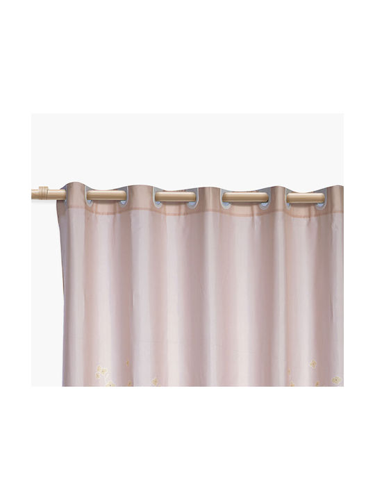 Nef-Nef Homeware Floriva Shower Curtain 180x200cm Beige