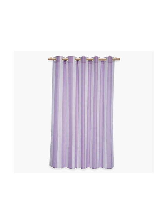 Nef-Nef Homeware Vertia Shower Curtain With Grommets 180x200cm Mauve