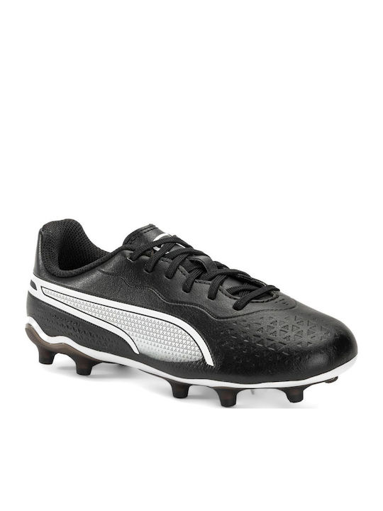 King Match Fg/Ag FG/AG Kids Soccer Cleats & Shoes with Molded Outsole Black