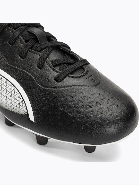 King Match Fg/Ag FG/AG Kids Soccer Cleats & Shoes with Molded Outsole Black