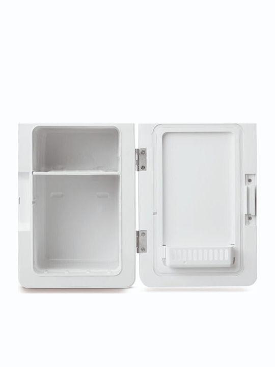 Izzy Kosmetik-Kühlschrank 6lt mit Regal mit Spiegel mit LED-Beleuchtung und Heizfunktion Silber