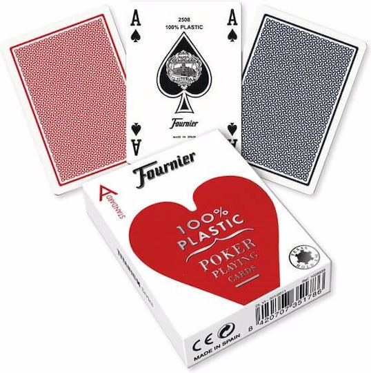 Fournier Playing Cards Plastic for Poker Red